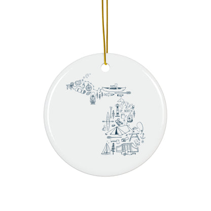 Up North Ceramic Ornament