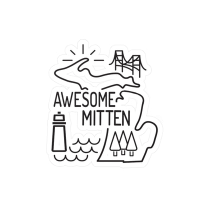 Awesome Mitten Kiss-Cut Vinyl Stickers - 3 Sizes